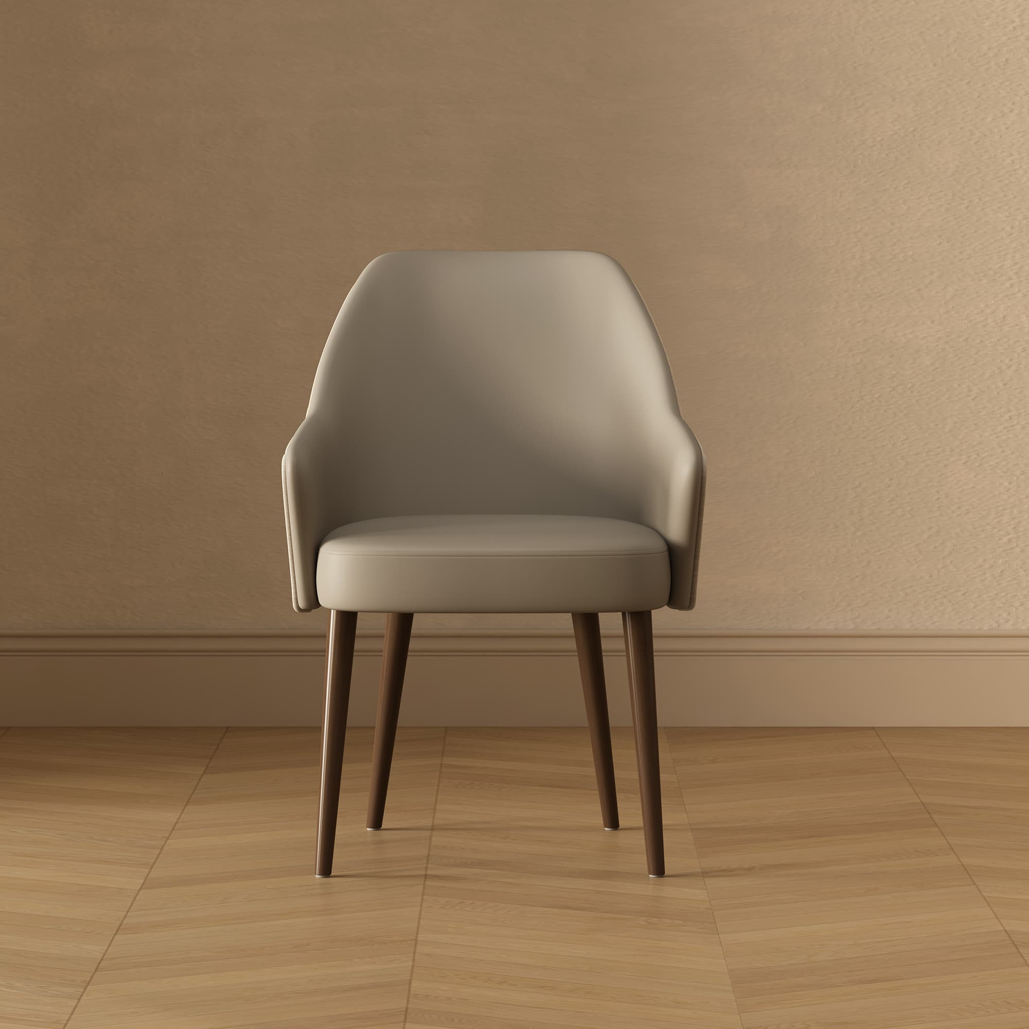 Solace Upholstered Armchair in Light Grey