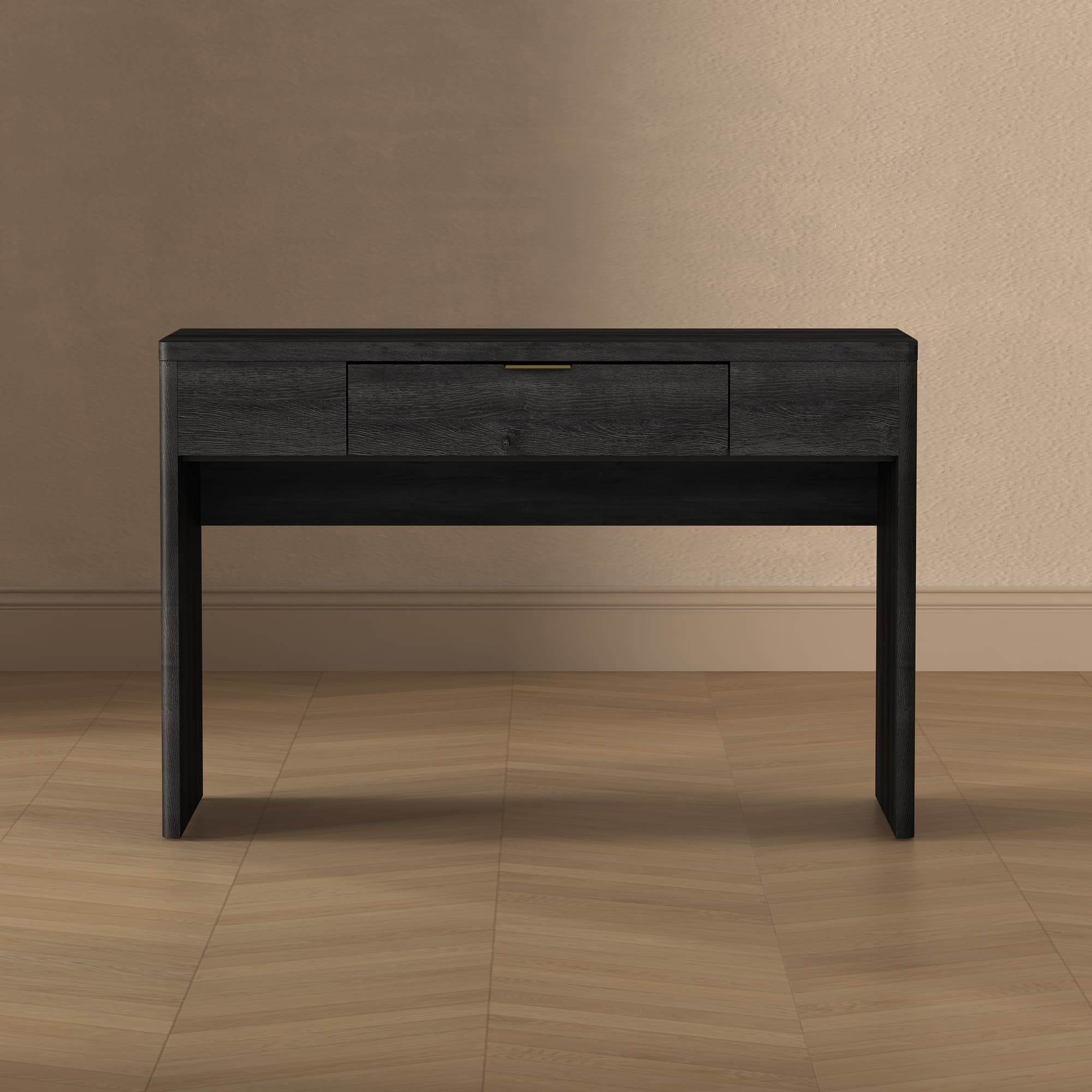 Evelyn 47" Writing Desk in Charcoal Gray (1-Drawer)