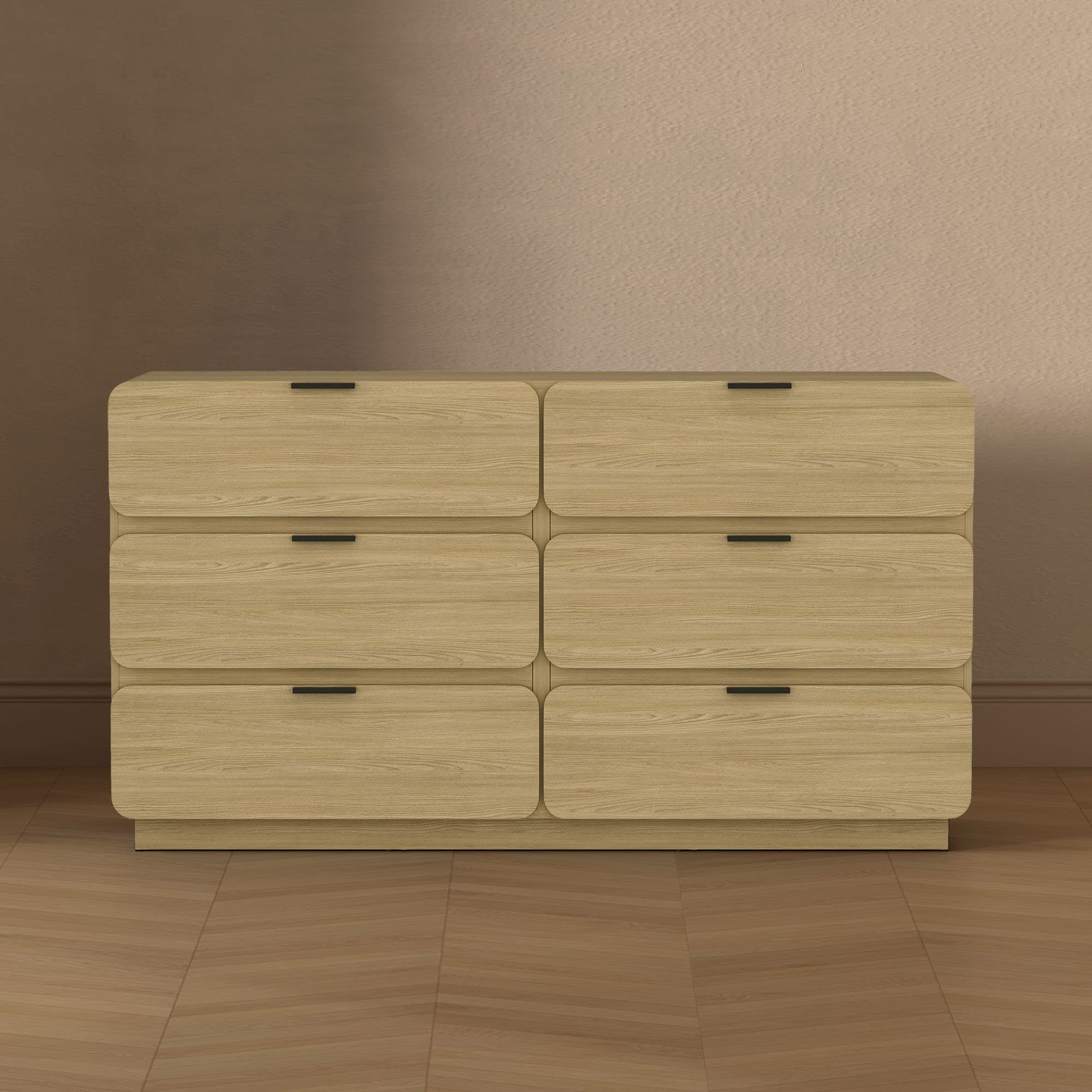 Chrystie 60" Dresser in Natural (6-Drawer)