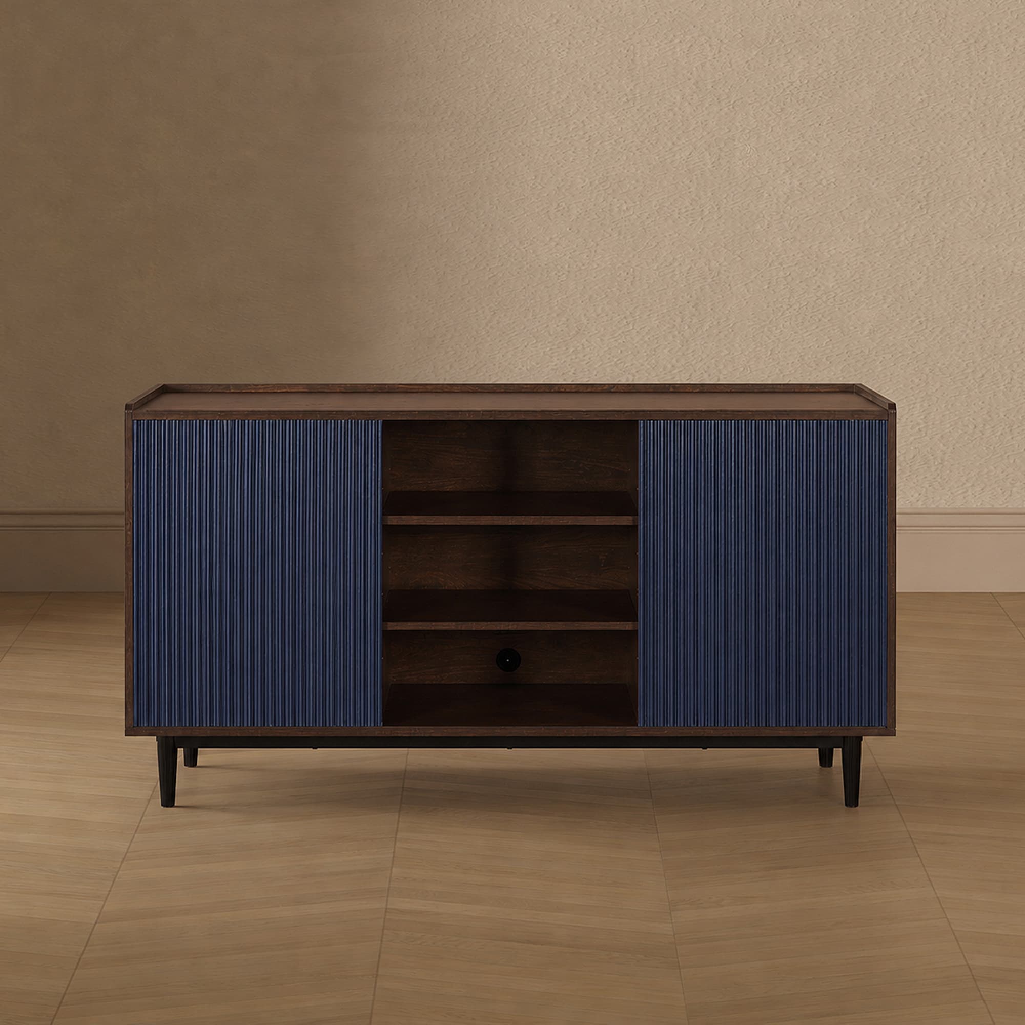 Duane 59" Fluted Sideboard in Navy Blue